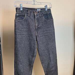 VTG Calvin Klein High Rise Tapered Leg Union Made Black Jeans